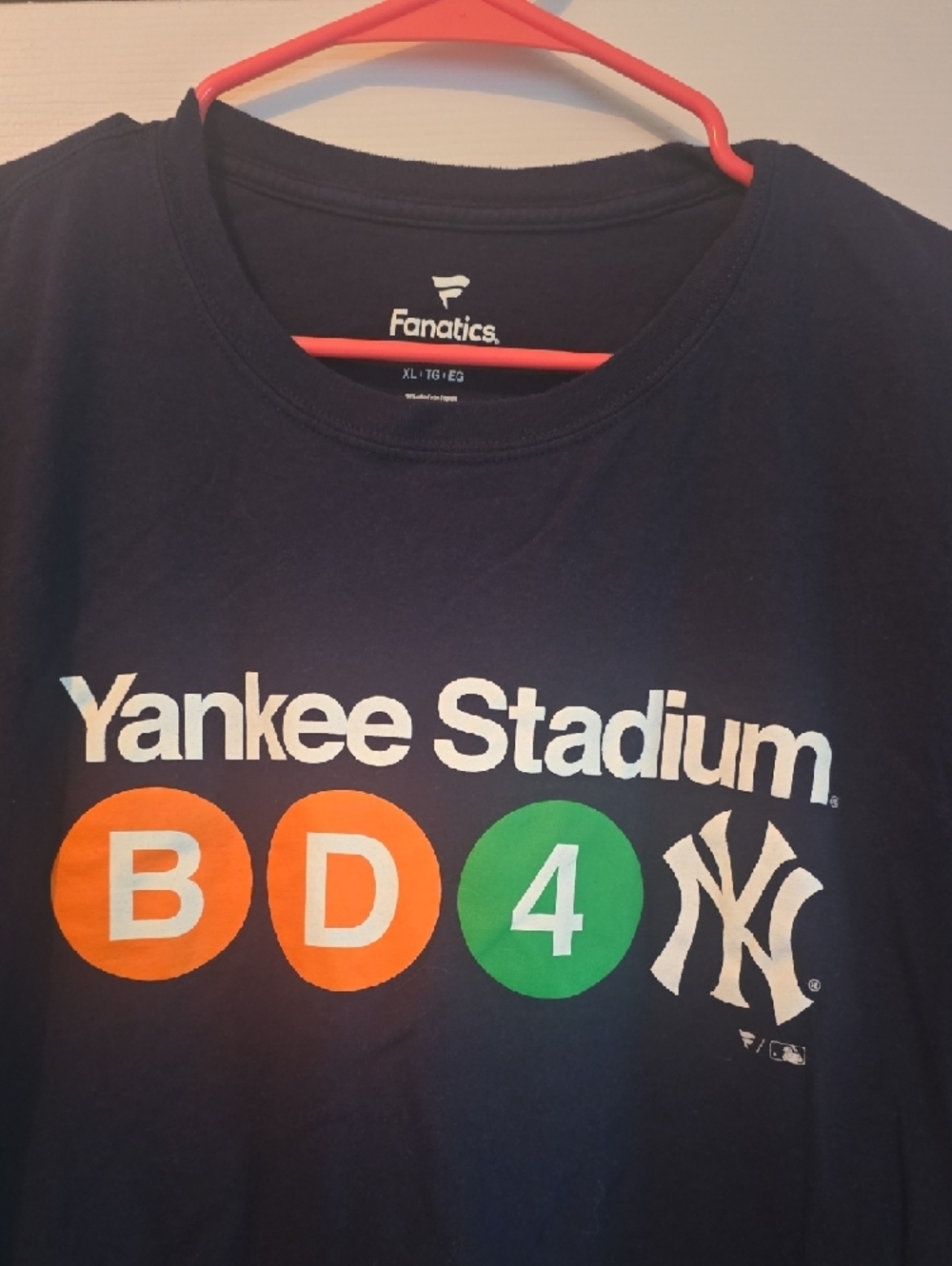 Fanatics Navy Yankee Stadium Graphic Tee with Orange & Green Icons - Picture 2 of 3